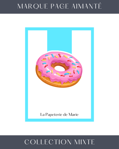 lapapeteriedemarie-papeterieartisanale-accessoirelivre-marquepage-marquepageaimante-marquepagelivre-marquepageartisanal-marquepagedonuts